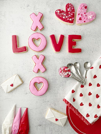 BakesyKit Valentine's LOVE XOXO Crossword Cookie Kit (Dough)