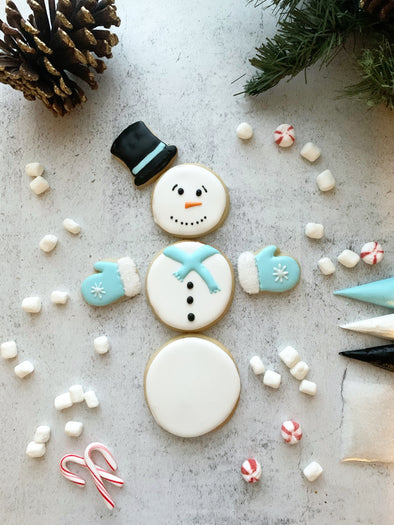 BakesyKit Holiday Snowman Puzzle Cookie Kit (Baked)